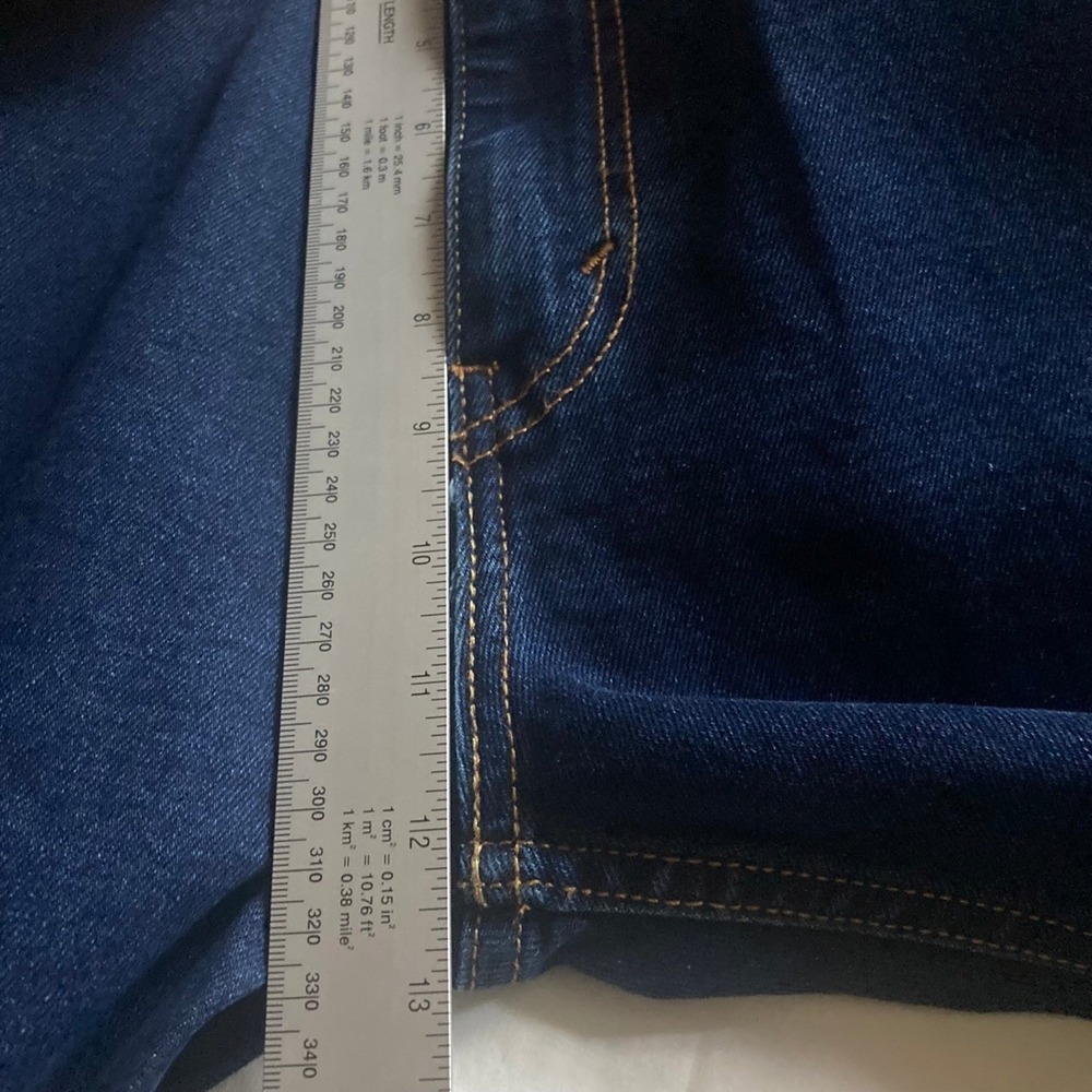 Levi's 505 Regular Jeans Mens 36x30 Large Stretch Dark Blue Denim Classic NWT - Picture 6 of 8